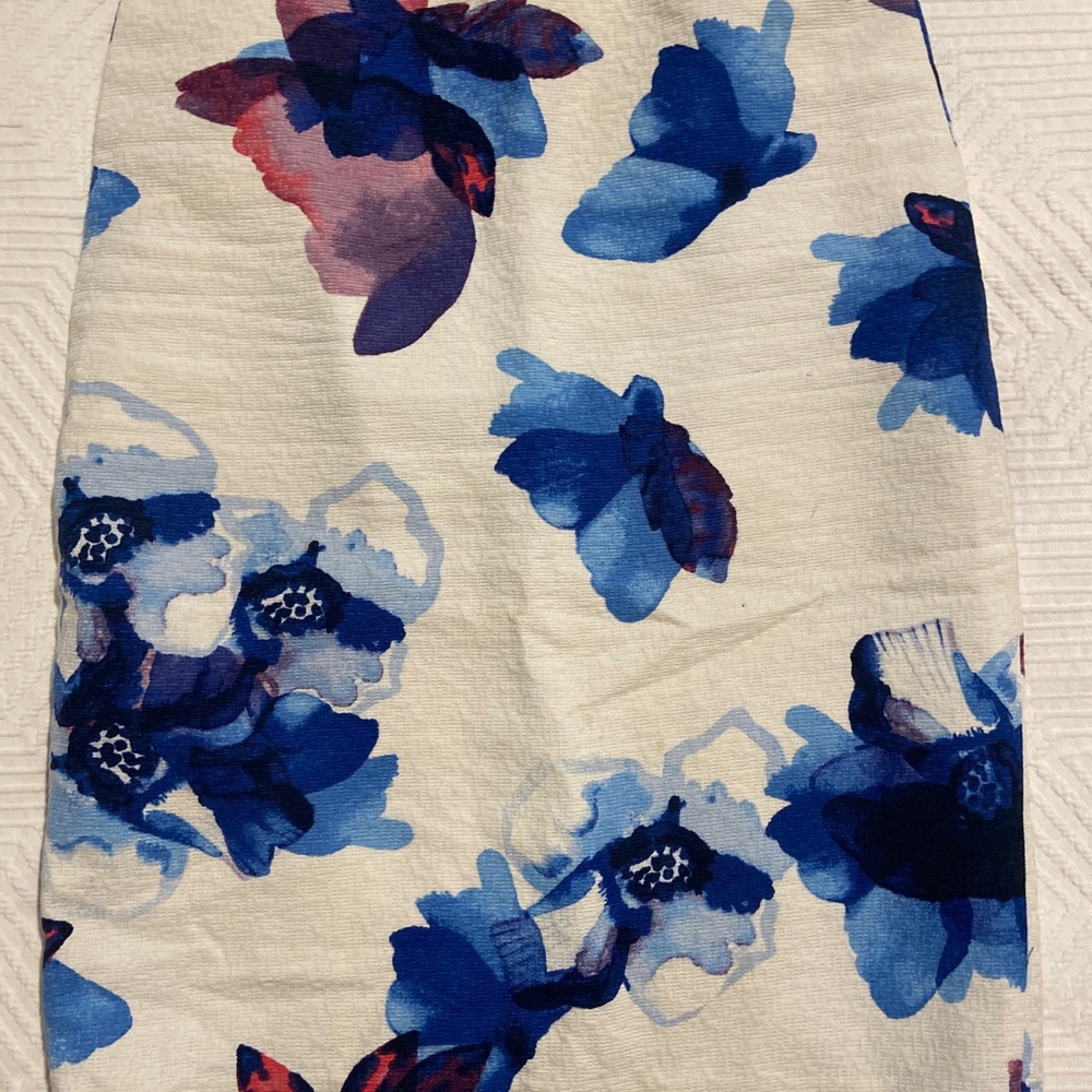 Banana Republic Blue Pencil Skirt Knee-Length Cocktail